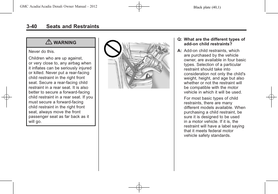 GMC 2012 Acadia User Manual | Page 94 / 456