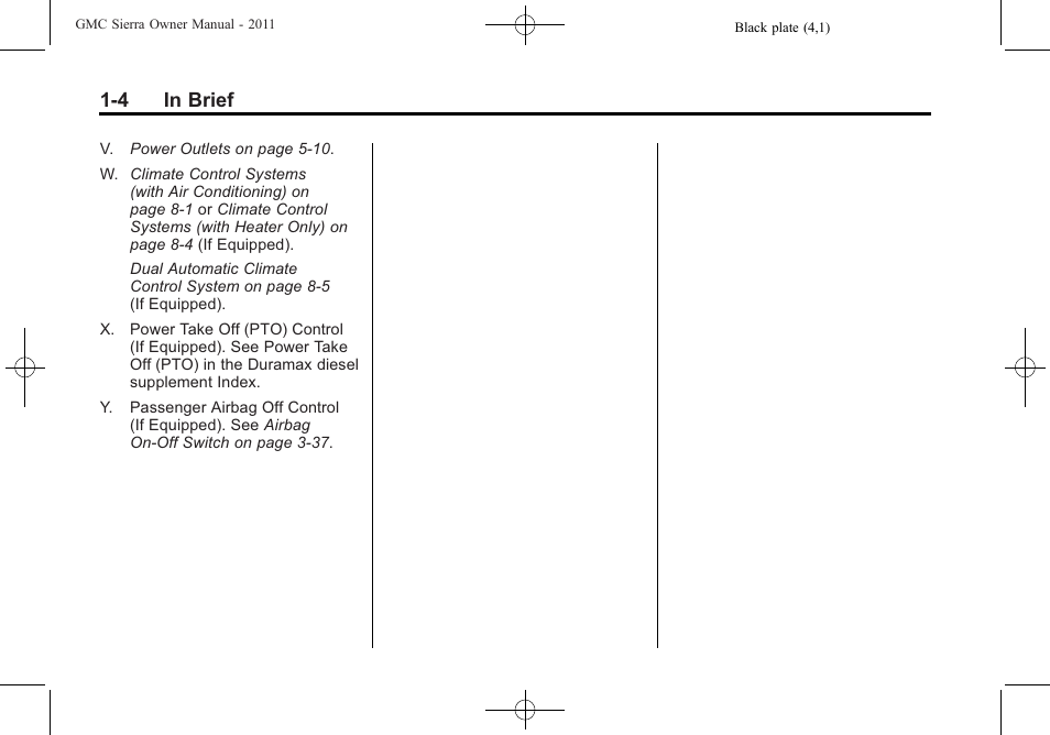 4 in brief | GMC 2011 Sierra User Manual | Page 10 / 594