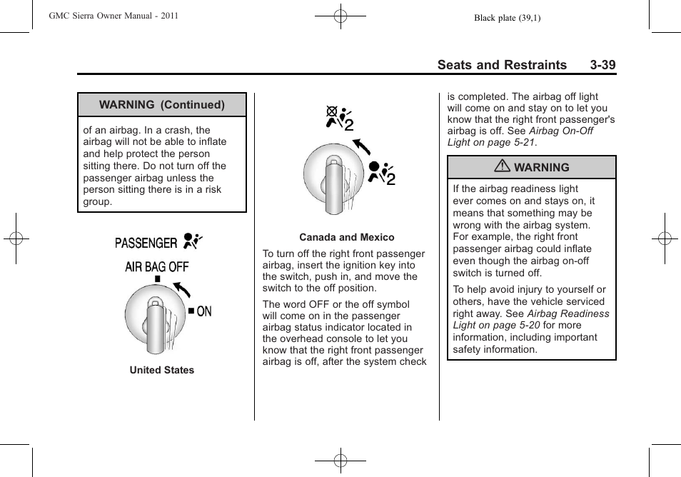 GMC 2011 Sierra User Manual | Page 107 / 594