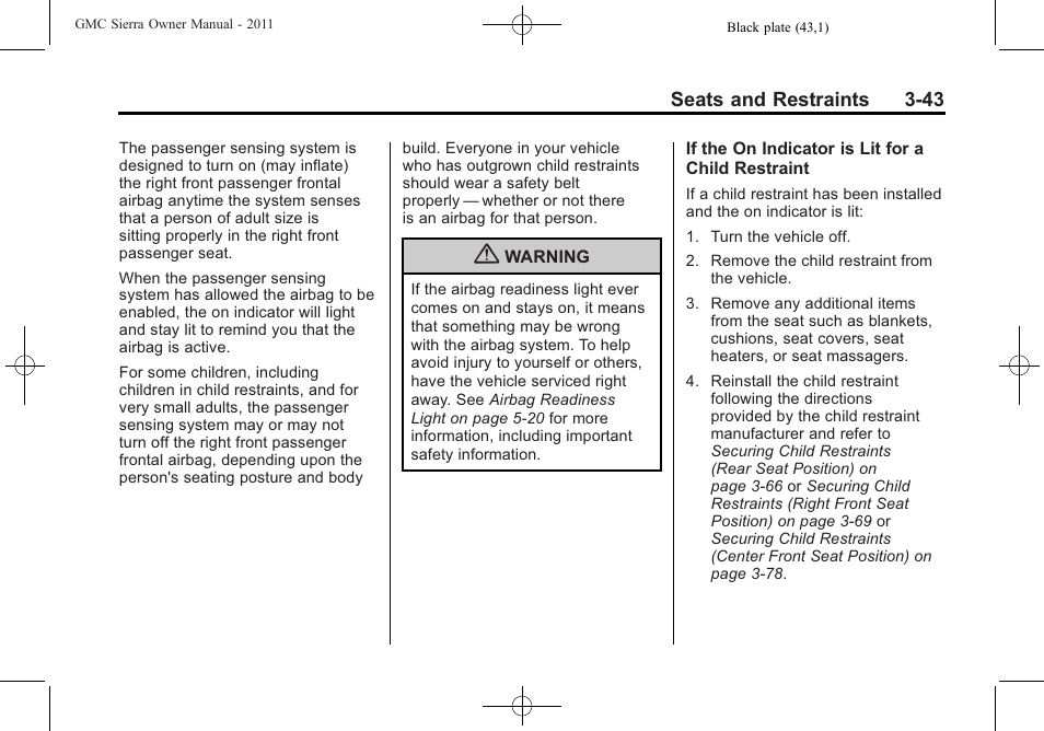 GMC 2011 Sierra User Manual | Page 111 / 594