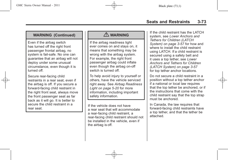 GMC 2011 Sierra User Manual | Page 141 / 594