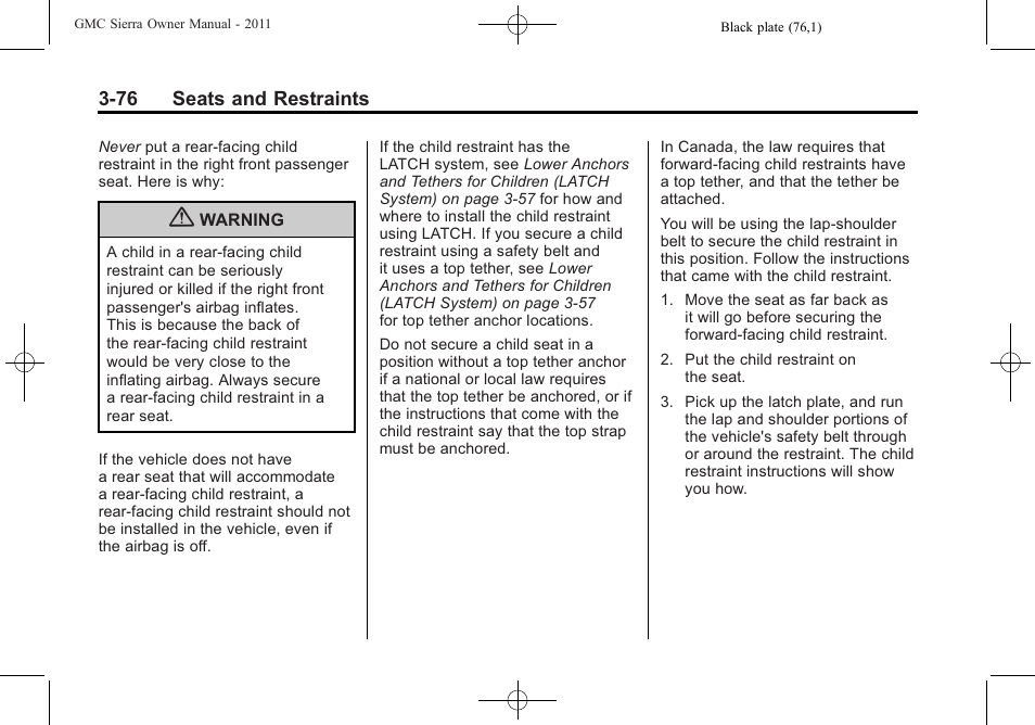 GMC 2011 Sierra User Manual | Page 144 / 594