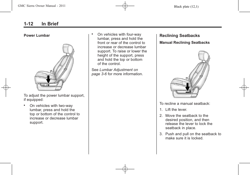 12 in brief | GMC 2011 Sierra User Manual | Page 18 / 594