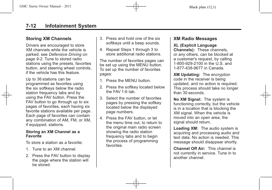 12 infotainment system | GMC 2011 Sierra User Manual | Page 238 / 594