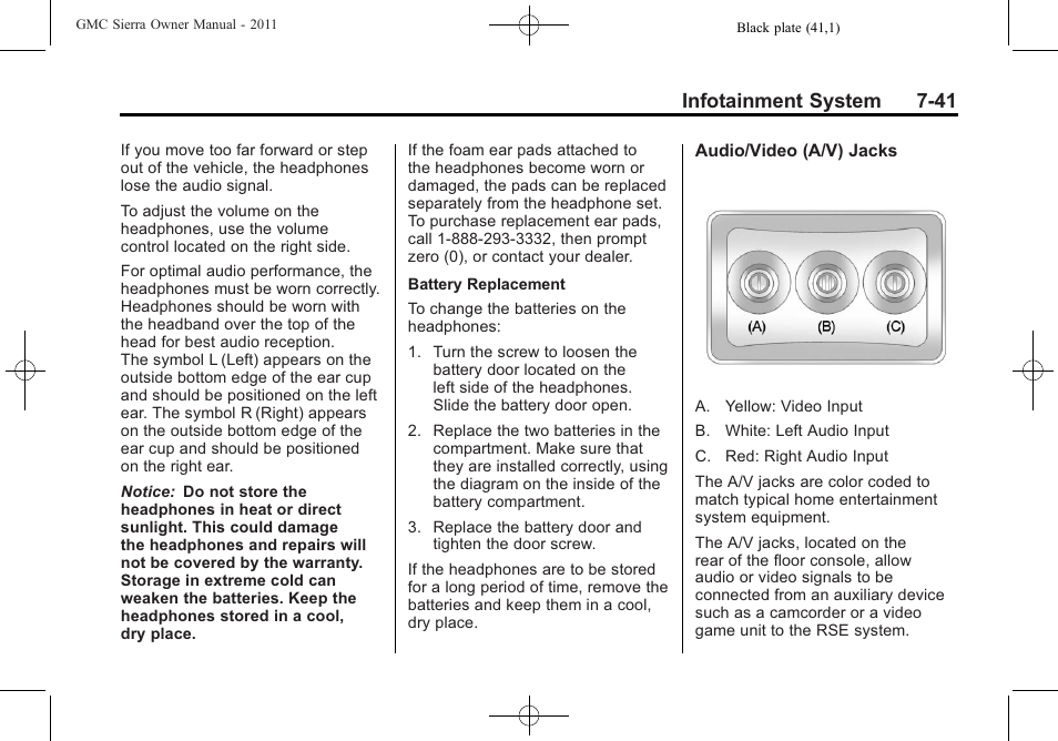 Infotainment system 7-41 | GMC 2011 Sierra User Manual | Page 267 / 594