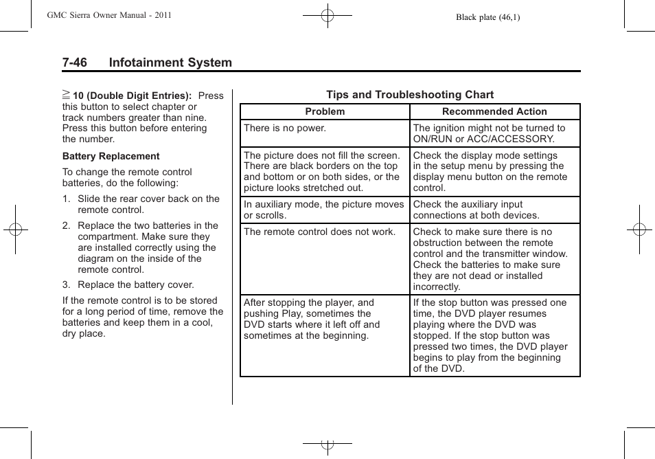 46 infotainment system | GMC 2011 Sierra User Manual | Page 272 / 594