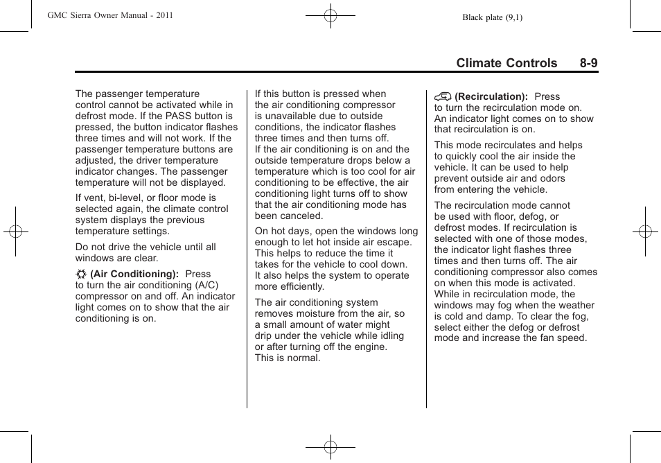 GMC 2011 Sierra User Manual | Page 291 / 594