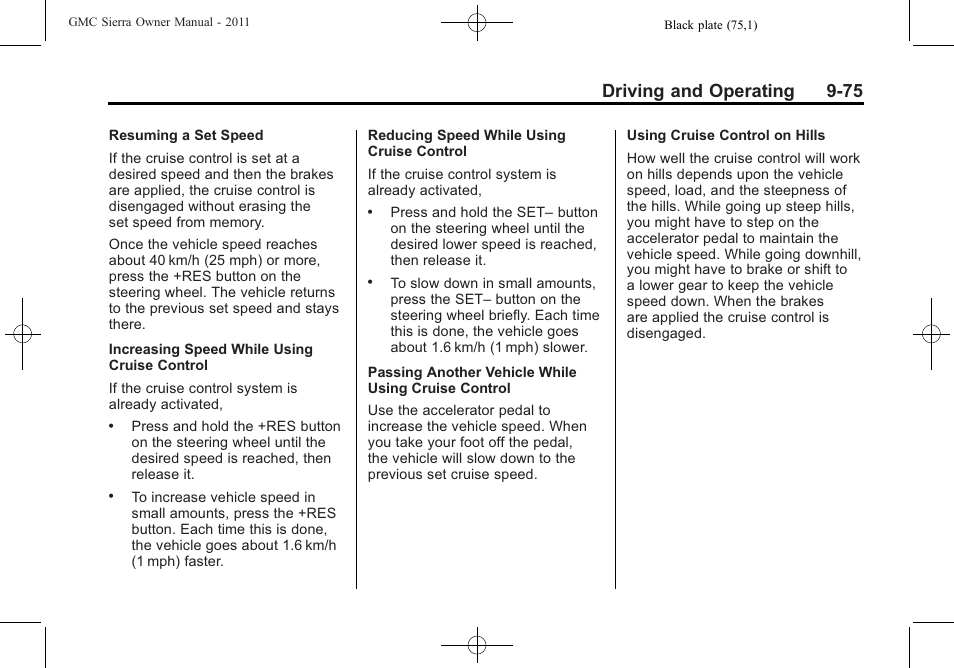 Driving and operating 9-75 | GMC 2011 Sierra User Manual | Page 369 / 594