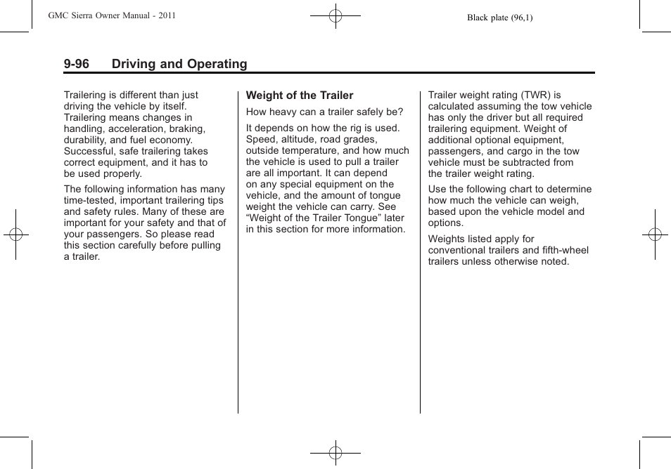 96 driving and operating | GMC 2011 Sierra User Manual | Page 390 / 594