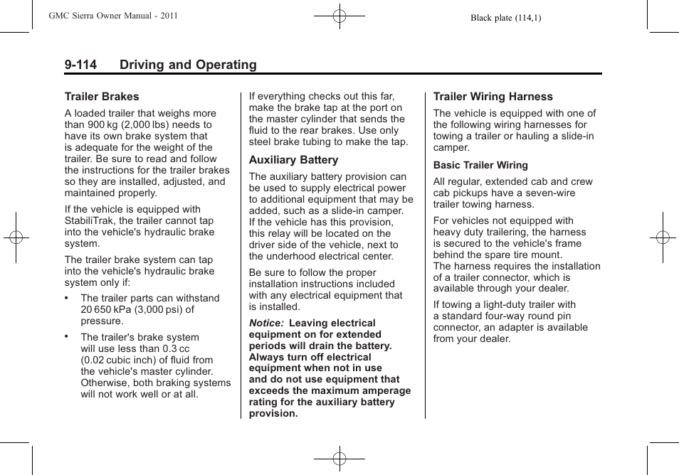 114 driving and operating | GMC 2011 Sierra User Manual | Page 408 / 594