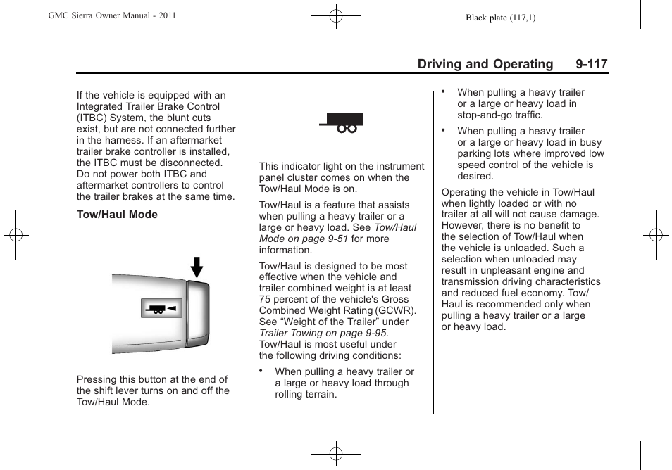 Driving and operating 9-117 | GMC 2011 Sierra User Manual | Page 411 / 594