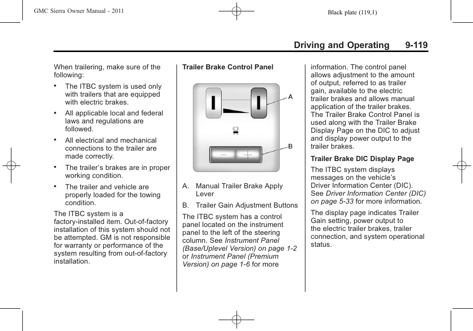 Driving and operating 9-119 | GMC 2011 Sierra User Manual | Page 413 / 594