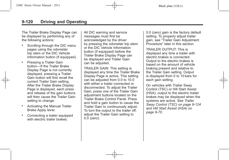 120 driving and operating | GMC 2011 Sierra User Manual | Page 414 / 594