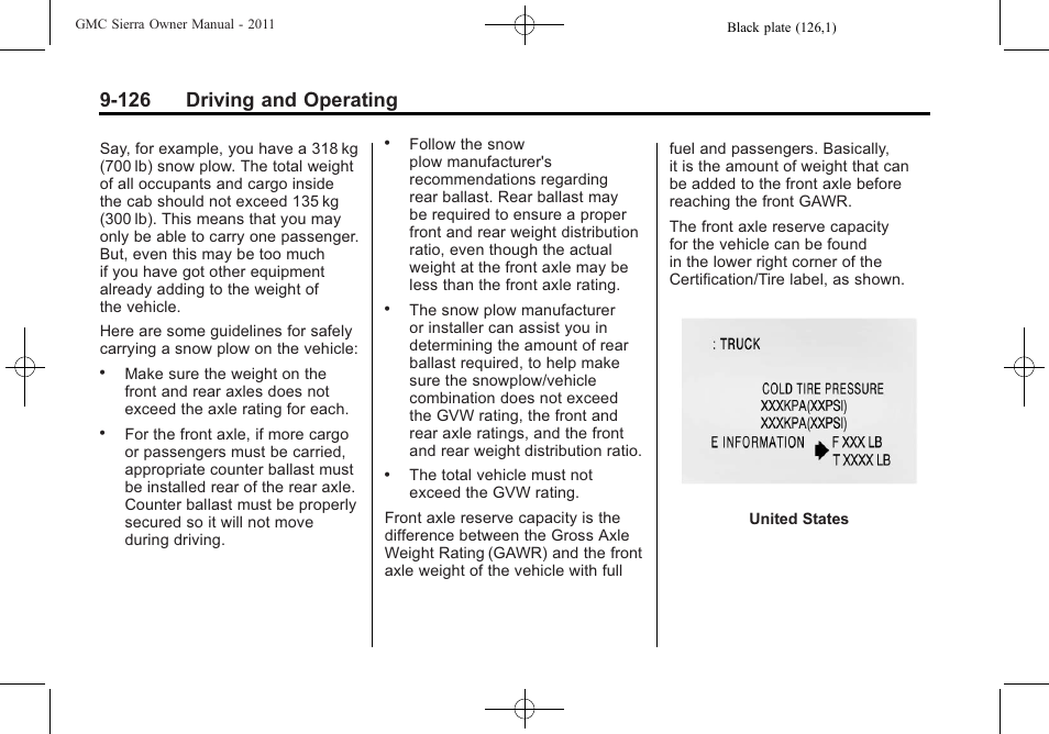 126 driving and operating | GMC 2011 Sierra User Manual | Page 420 / 594