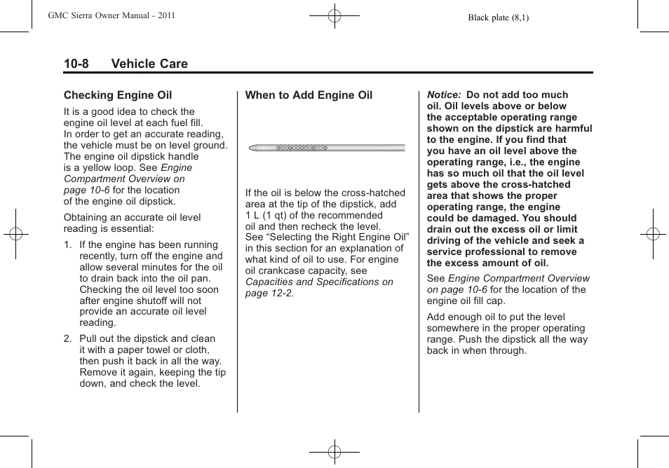 8 vehicle care | GMC 2011 Sierra User Manual | Page 432 / 594