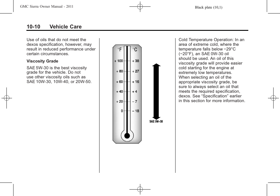 10 vehicle care | GMC 2011 Sierra User Manual | Page 434 / 594