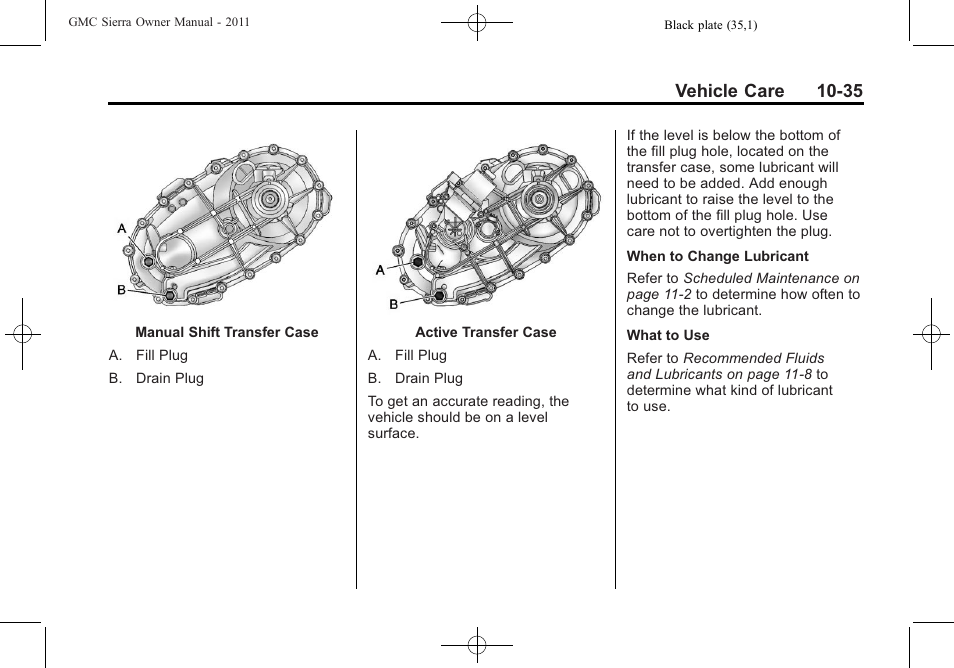 Vehicle care 10-35 | GMC 2011 Sierra User Manual | Page 459 / 594