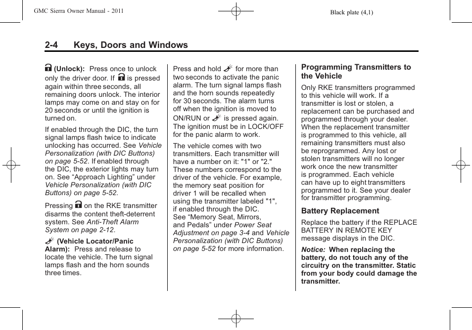 GMC 2011 Sierra User Manual | Page 48 / 594