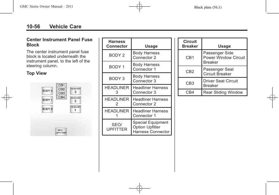 56 vehicle care | GMC 2011 Sierra User Manual | Page 480 / 594