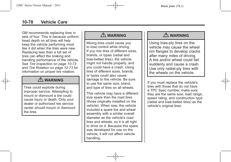 GMC 2011 Sierra User Manual | Page 502 / 594