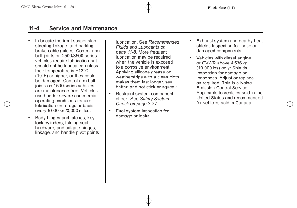 4 service and maintenance | GMC 2011 Sierra User Manual | Page 544 / 594