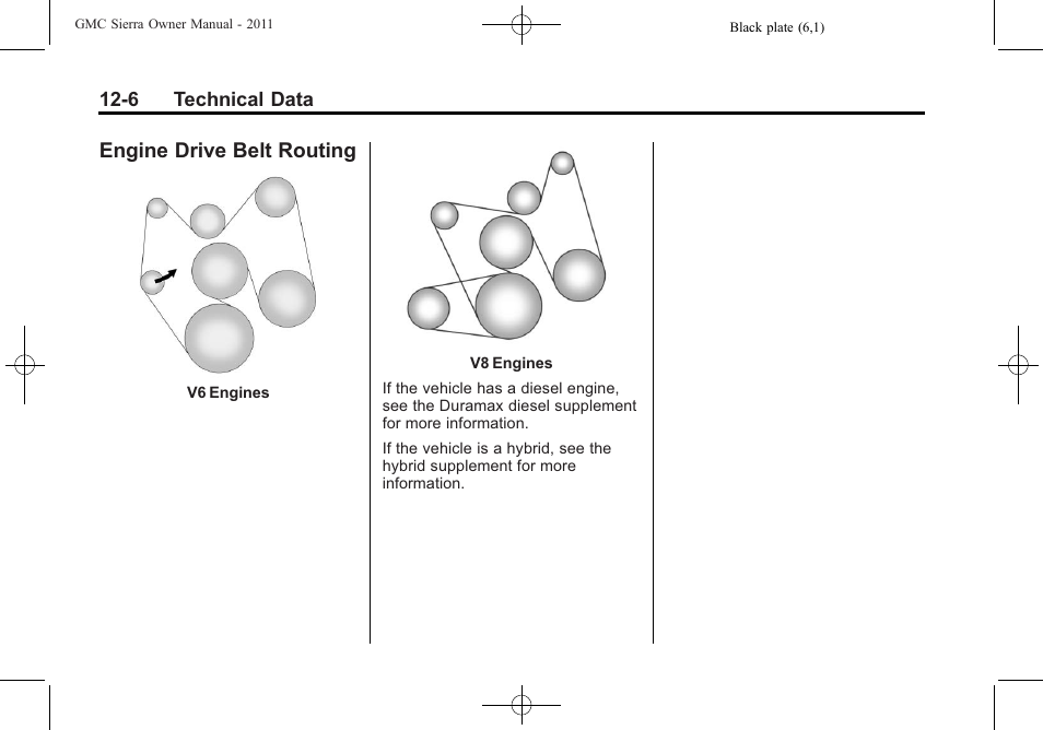 Engine drive belt routing, Engine drive belt routing -6 | GMC 2011 Sierra User Manual | Page 560 / 594