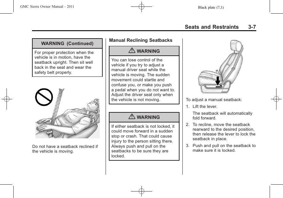 GMC 2011 Sierra User Manual | Page 75 / 594