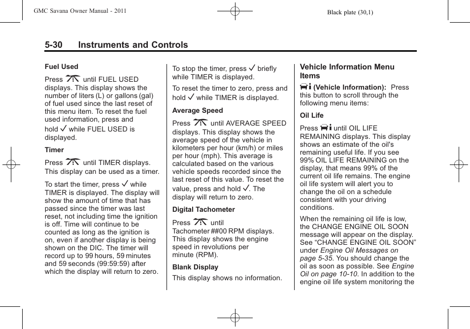 GMC 2011 Savana User Manual | Page 146 / 410