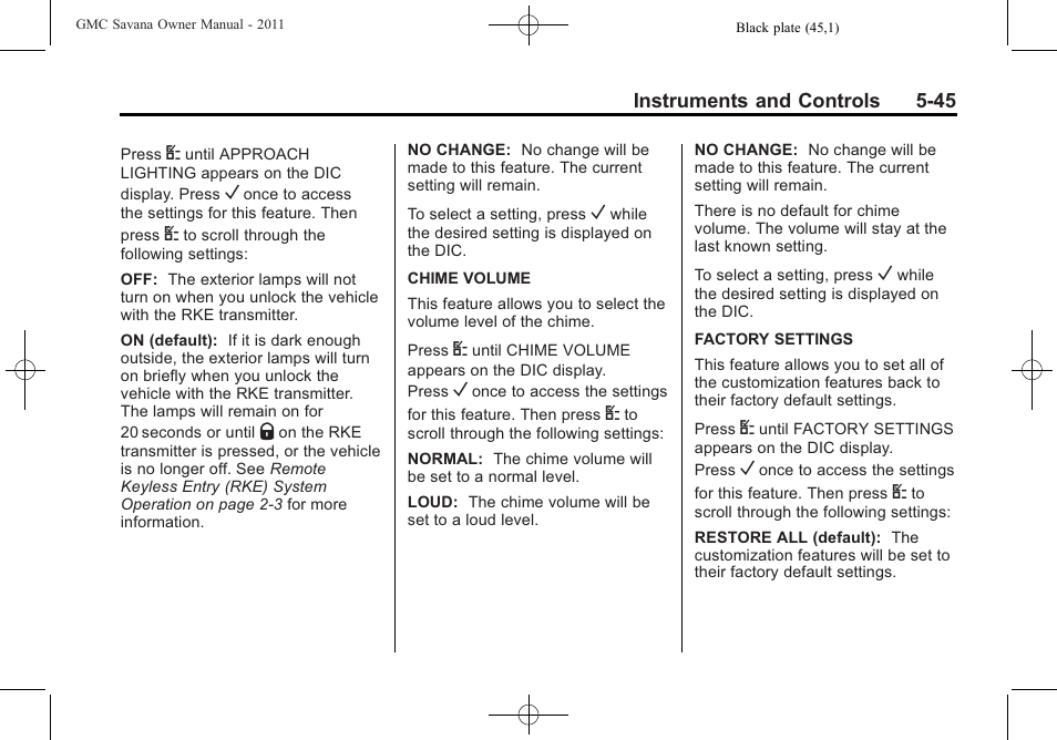 GMC 2011 Savana User Manual | Page 161 / 410