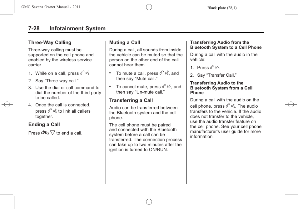 GMC 2011 Savana User Manual | Page 198 / 410