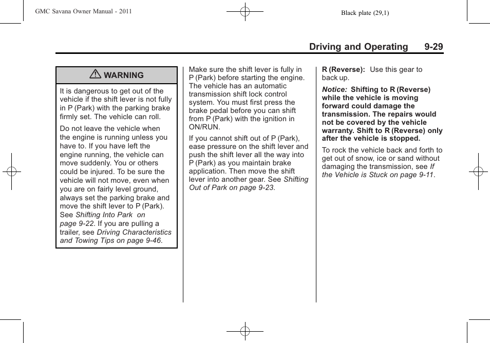 GMC 2011 Savana User Manual | Page 237 / 410