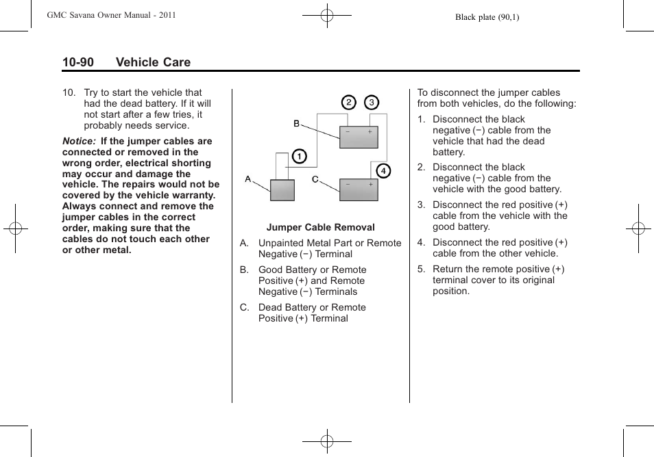 90 vehicle care | GMC 2011 Savana User Manual | Page 356 / 410