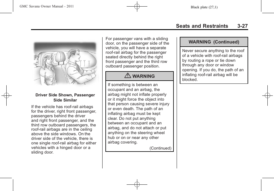 GMC 2011 Savana User Manual | Page 75 / 410