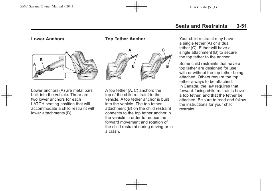 GMC 2011 Savana User Manual | Page 99 / 410