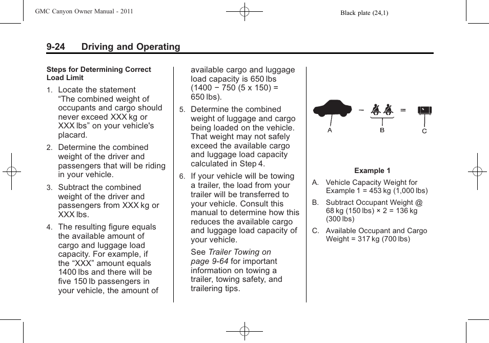 24 driving and operating | GMC 2011 Canyon User Manual | Page 206 / 406