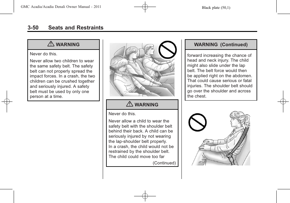 GMC 2011 Acadia User Manual | Page 106 / 478