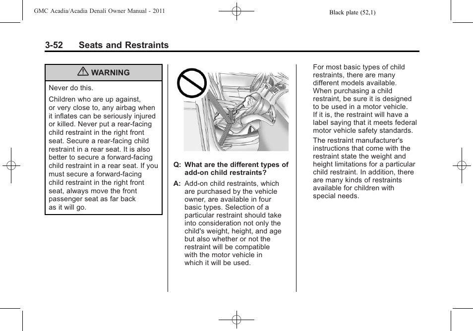 GMC 2011 Acadia User Manual | Page 108 / 478