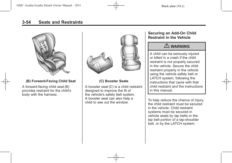 GMC 2011 Acadia User Manual | Page 110 / 478