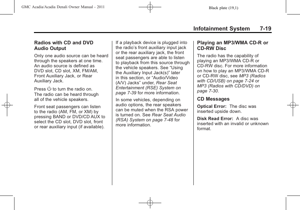 GMC 2011 Acadia User Manual | Page 219 / 478