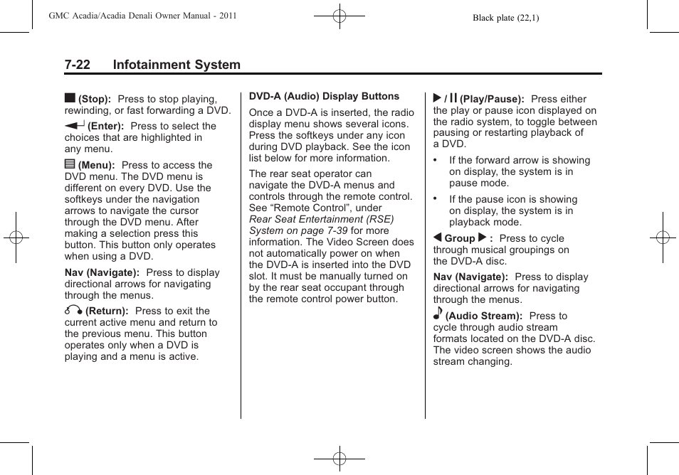 GMC 2011 Acadia User Manual | Page 222 / 478