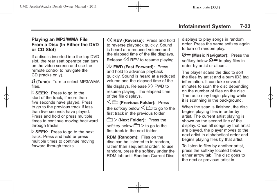 GMC 2011 Acadia User Manual | Page 233 / 478