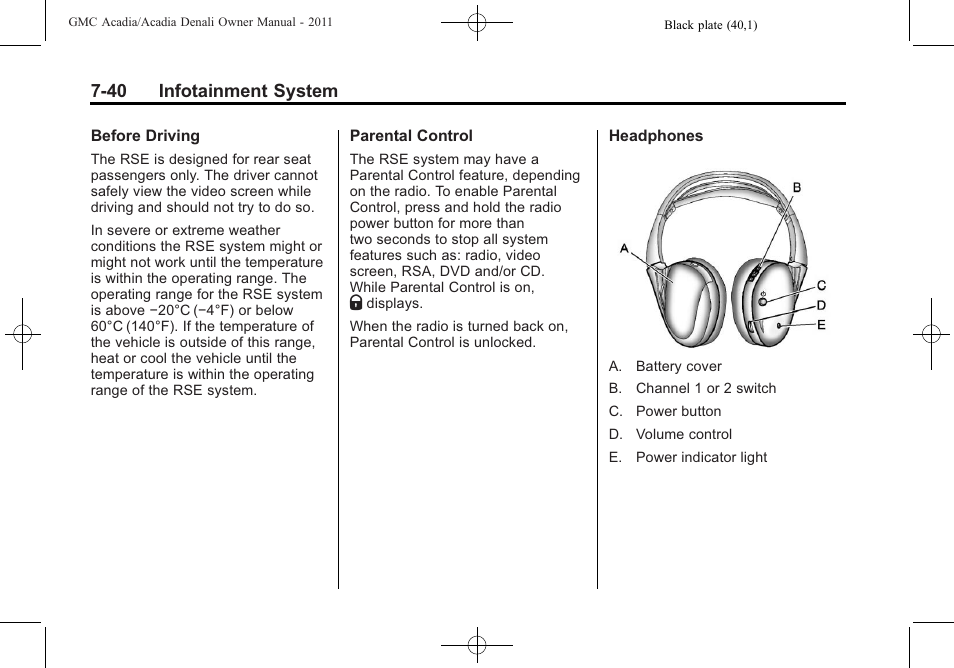 GMC 2011 Acadia User Manual | Page 240 / 478