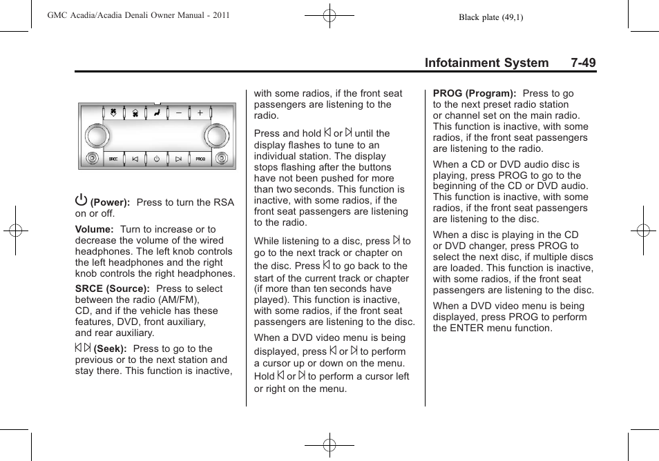 GMC 2011 Acadia User Manual | Page 249 / 478