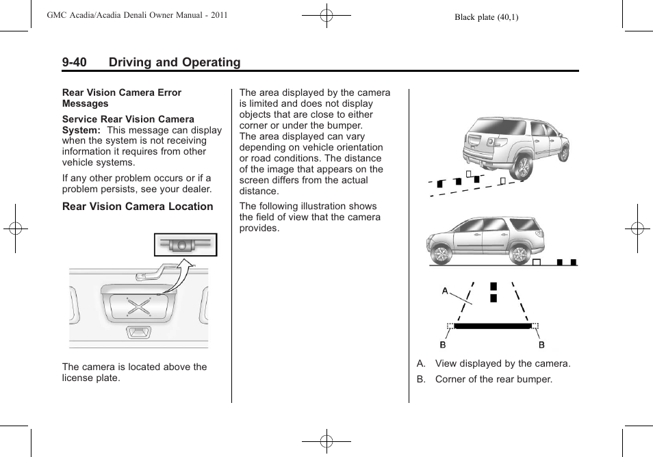 40 driving and operating | GMC 2011 Acadia User Manual | Page 312 / 478