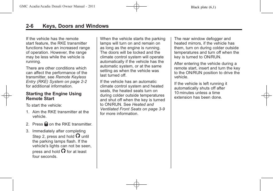 GMC 2011 Acadia User Manual | Page 38 / 478