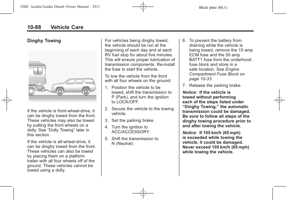 88 vehicle care | GMC 2011 Acadia User Manual | Page 416 / 478