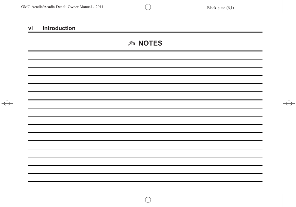 GMC 2011 Acadia User Manual | Page 6 / 478