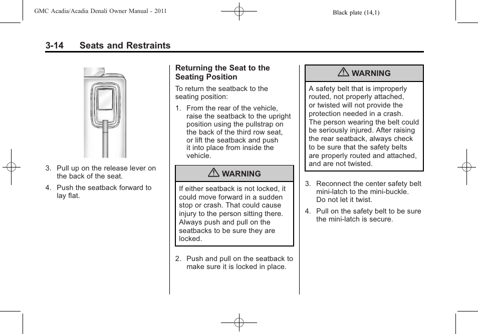 GMC 2011 Acadia User Manual | Page 70 / 478