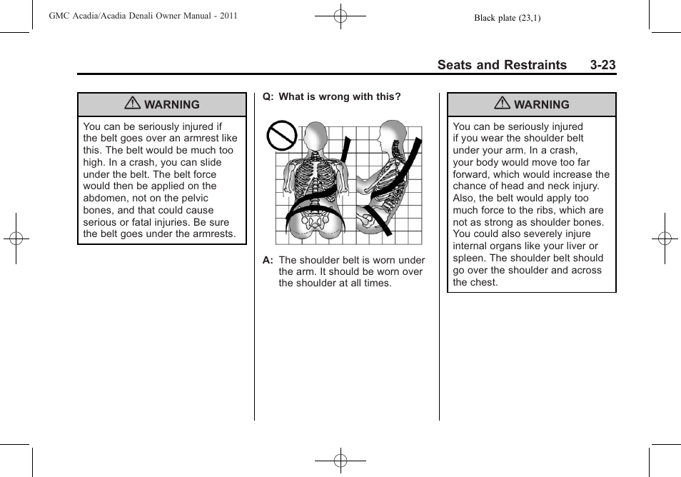 GMC 2011 Acadia User Manual | Page 79 / 478