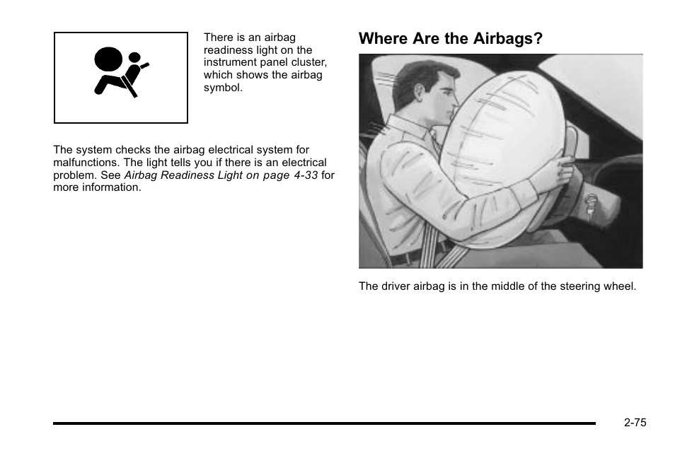 Where are the airbags, Where are the airbags? -75 | GMC 2010 Sierra User Manual | Page 117 / 658